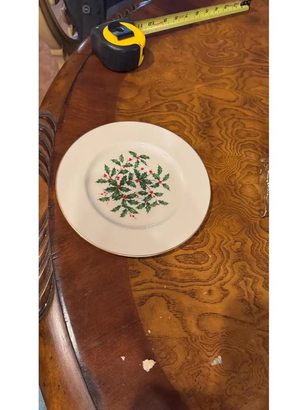 Vintage Lenox Holiday Holly and Berry Dinner Plate Special Presidential